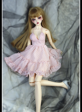 DD娃连衣裙 BJD3分雪纺裙 芙蓉