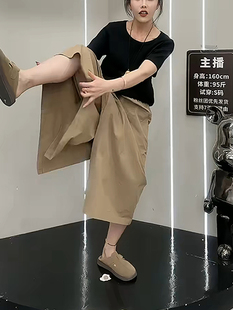 胖妹妹mm高腰宽松遮肉显瘦阔腿七分裤 2024夏季 女大码 薄款 裙 休闲裤