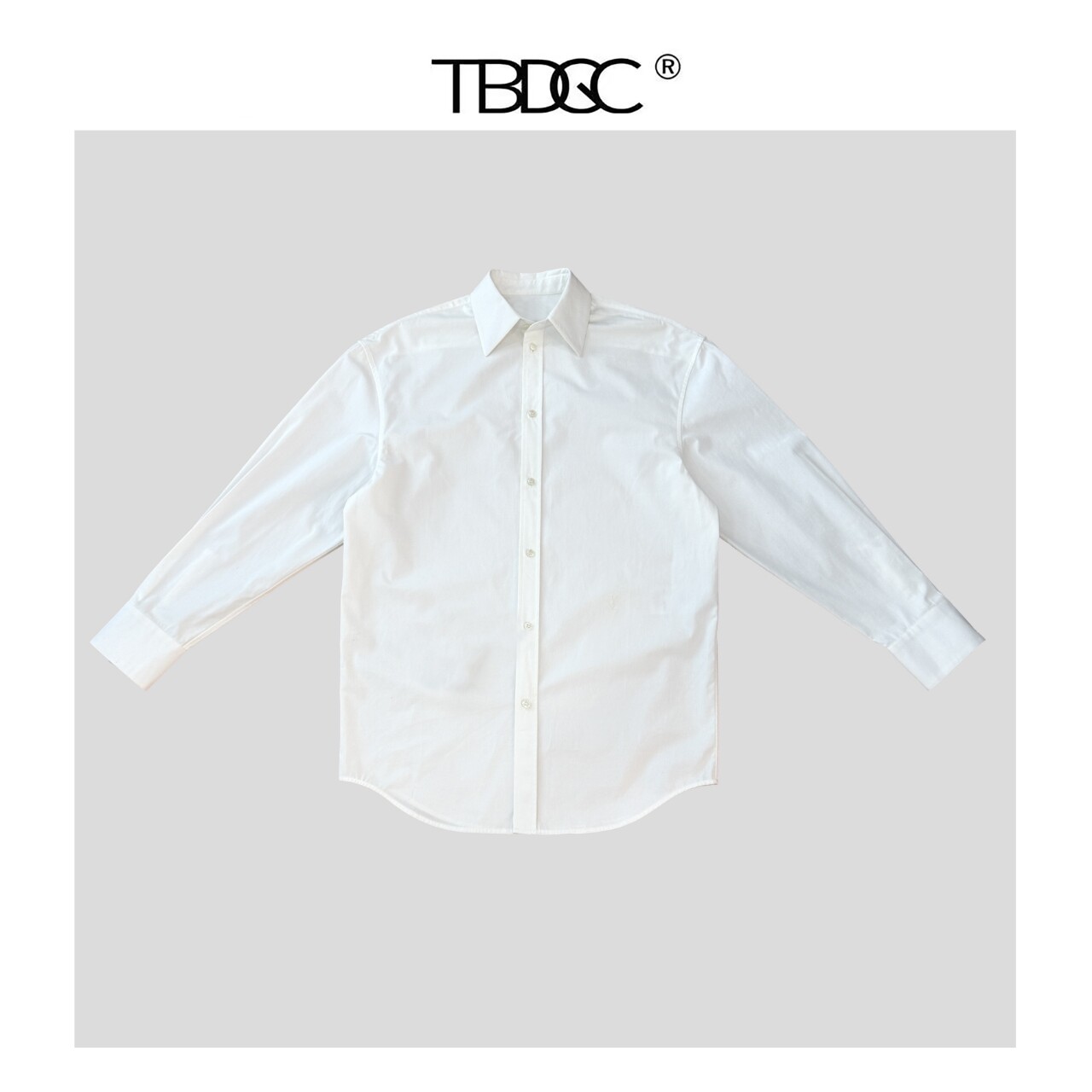 TBDGC 杨树林25早秋 男女同款走秀款新版型加厚面料白色衬衣