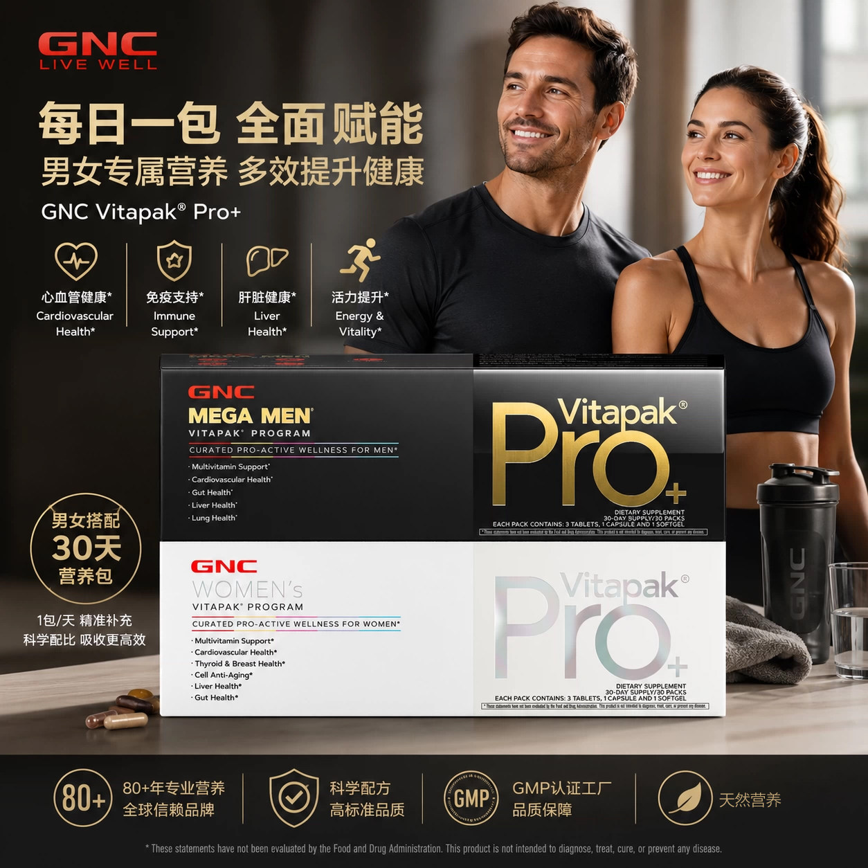 GNC男女每日营养包PRO多种维生素图片