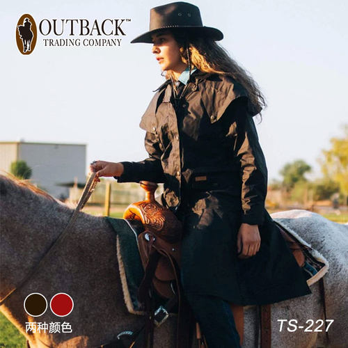 OUTBACK美国进口长款风衣雨衣骑士防风防水外衣牛仔骑马