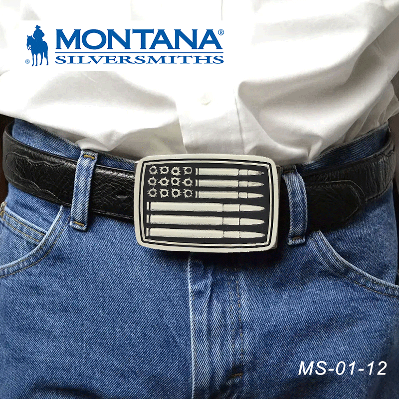 美国进口Montana蒙大拿西部腰带扣牛仔皮带巴扣