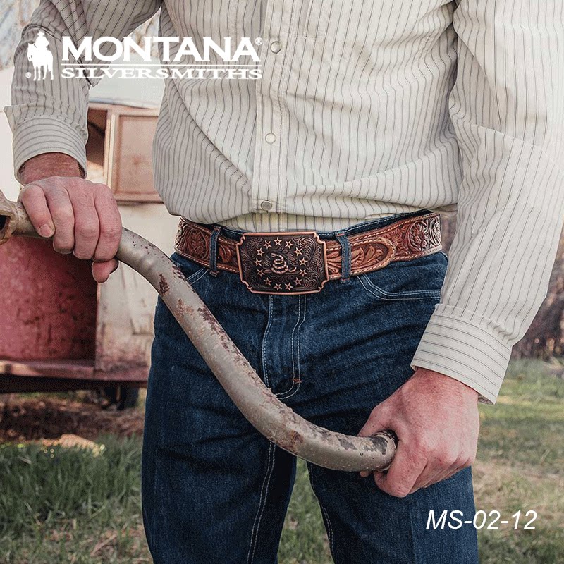 美国进口Montana复古巴扣西部牛仔腰带装饰巴扣皮带腰带巴扣