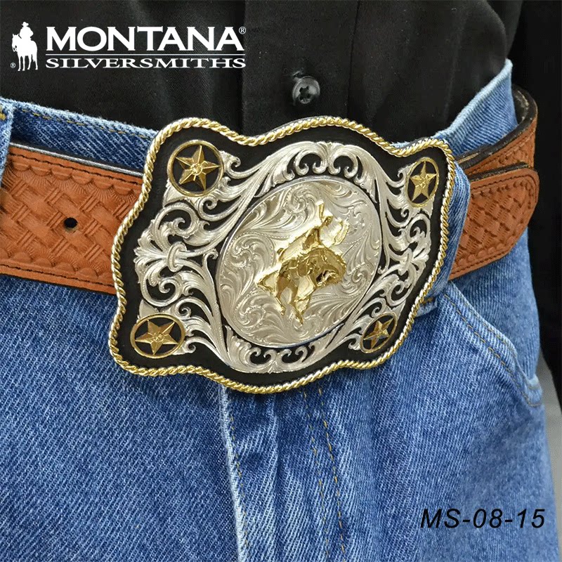 美国进口Montana西部牛仔腰带巴扣 皮带腰带巴扣西部巨人马具