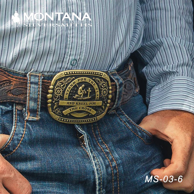 美国进口Montana蒙大拿西部腰带扣牛仔皮带巴扣腰带装饰扣