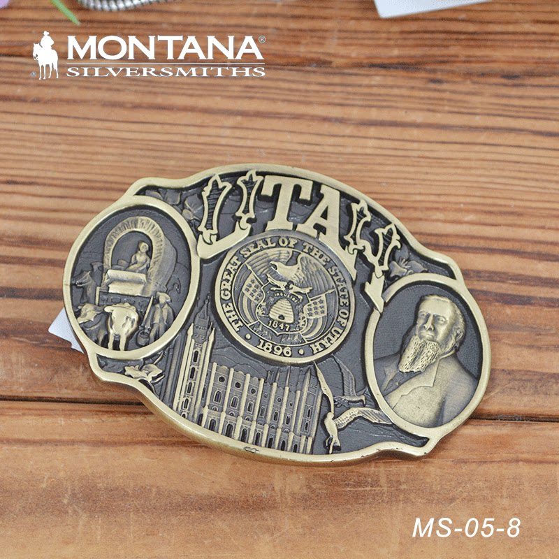美国进口Montana蒙大拿西部腰带扣牛仔皮带巴扣腰带装饰扣