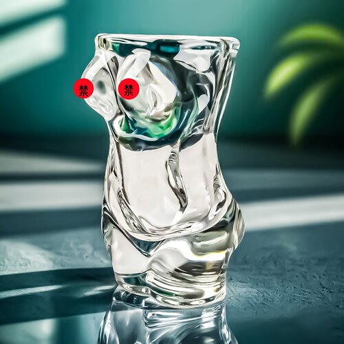 创意玻璃美女伏特白酒杯