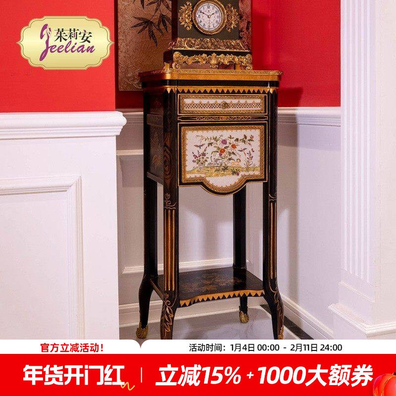 茱莉安欧式奢华古典陶瓷加铜重工雕刻手工描绘别墅客厅装饰角几桌