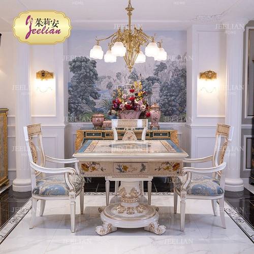 茱莉安实木雕刻艺术麻将桌