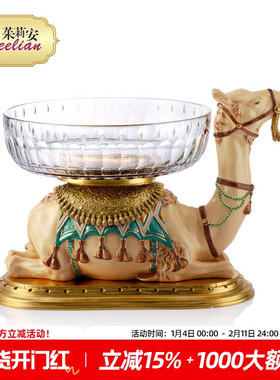 桌面摆件茱莉安手工彩绘骆驼法式