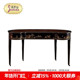 法式 奢华彩绘实木桦木欧式 新古典重工黑色椭圆腰形1.4米绘画书桌