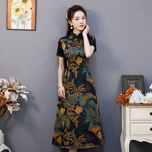 改良奥黛旗袍连衣裙2026年新款大码中年妈妈日常春款裙子高档特价