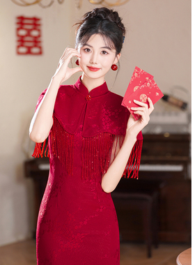 红色订婚旗袍年轻款日常可穿2025年新款日常高级感敬酒服洋气绝美