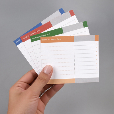 双面40张（4色）高档荷兰白卡INDEX CARDS 单词卡 索引分类卡