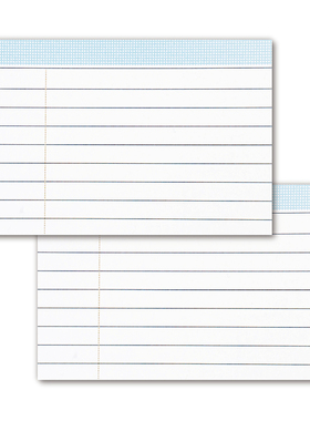 100张 350克加厚 新版经典二栏文摘卡索引卡 单词卡双面印刷