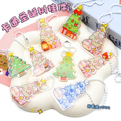饰小挂饰圣诞节礼物 学生书包装 卡通圣诞树钥匙扣 亚克力可爱挂件