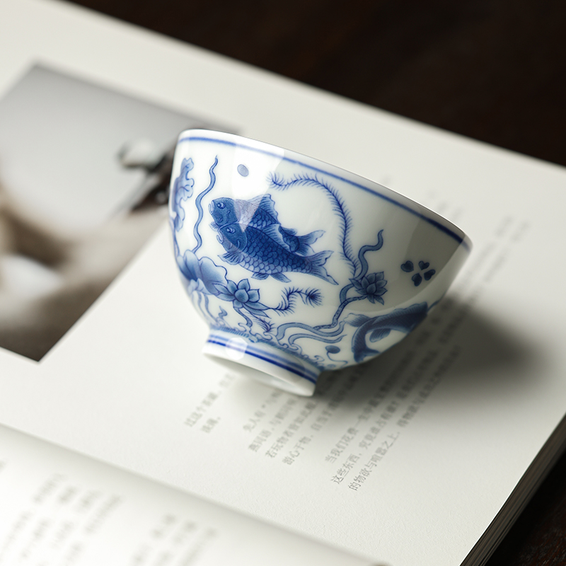 一党富贵复古青瓷主人杯待客杯茶杯泡茶水杯品茗杯闻香杯个人杯子