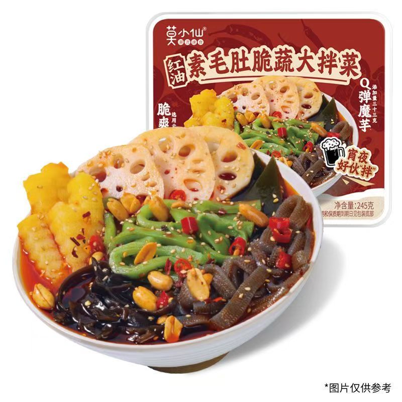 莫小仙红油素毛肚脆蔬大拌菜 245g 开拌即食贡菜魔芋凉拌速食夜宵