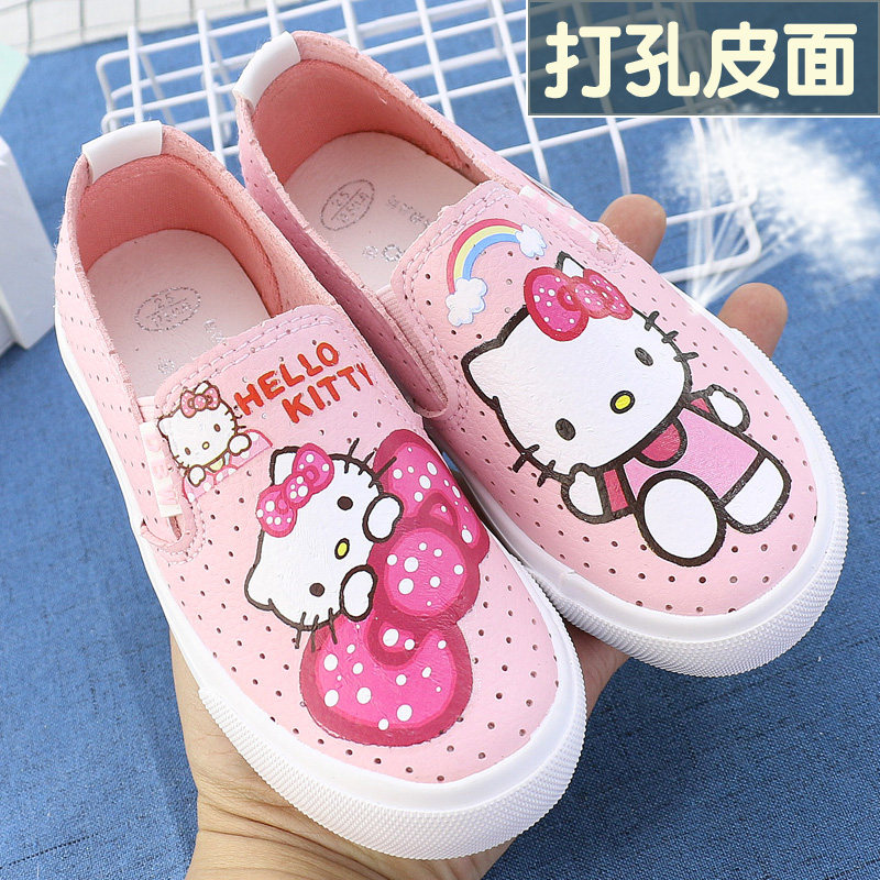 Spring and summer women's shoes hello kitty Breathable shoes Leather shoes 2019 new pattern Low skate shoes Single shoes Childrenin the Women's Shoes, Low shoes  category - from Buy2taobao.com to provide professional Taobao agent buy service