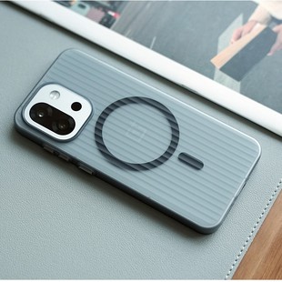 适用一加13t磨砂行李箱手机壳ace5pro磁吸magsafe保护套1+13T瓦楞简约风