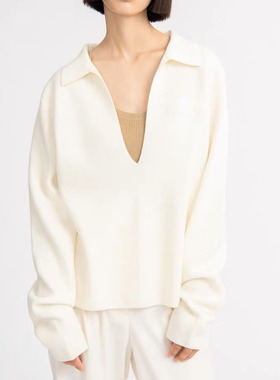 新款法式小香风羊毛混纺针织衫女 宽松廓形亲肤毛衣 百搭外搭上衣