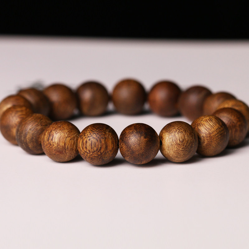1.2 QINAN 침향 사양 손 끈 단일 원형 구슬 남성과 여성을위한 풍부한 향기가있는 하이난 천연 체스 난 손 구슬