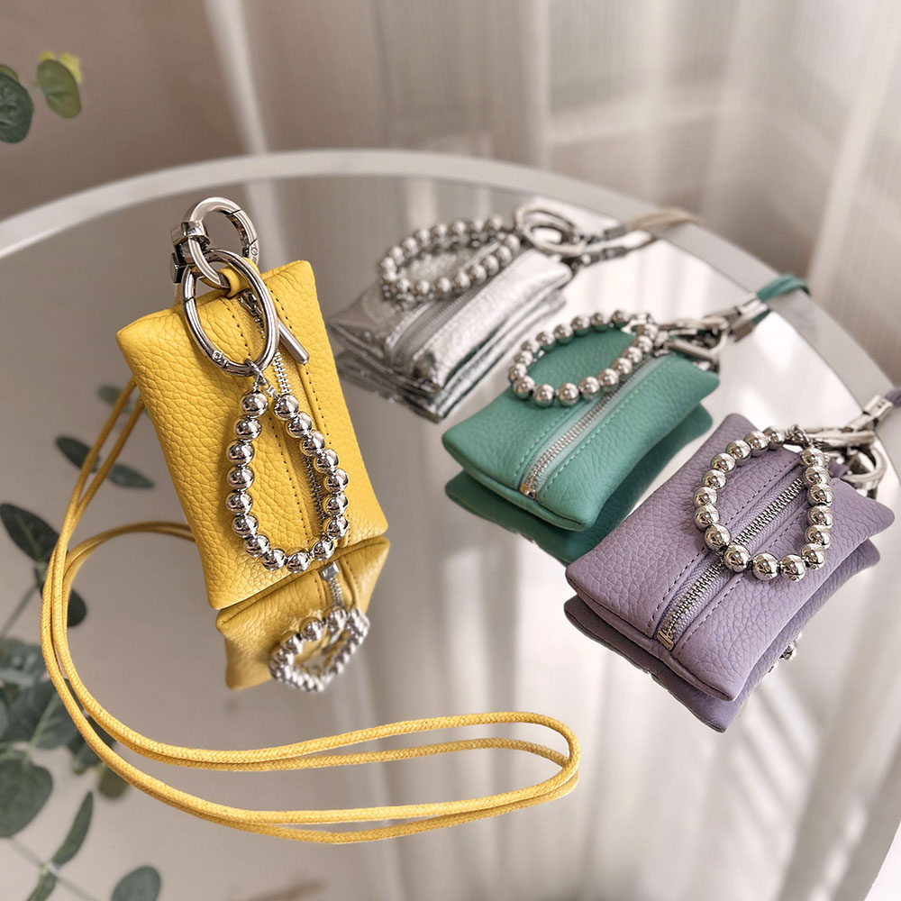 真皮挂脖包钥匙包口红耳机包时髦高级感汽车钥匙包门禁收纳包挂饰,箱包皮具/热销女包/男包,钥匙包,淘宝优惠券,粉丝福利购,淘宝优惠卷