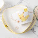 可爱至极～顺祥陶瓷宝梦可皮卡丘联名碗盘子抗菌瓷创意卡通餐具