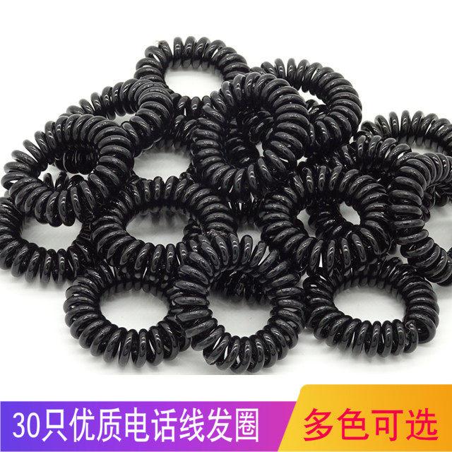 韩版发饰电话线发圈高弹力橡皮筋扎头发发绳彩色头绳绑头发饰头饰