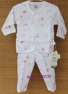 邦比乐儿男女婴幼儿内衣春夏套装全棉新生儿纯棉纱布秋衣秋裤套薄