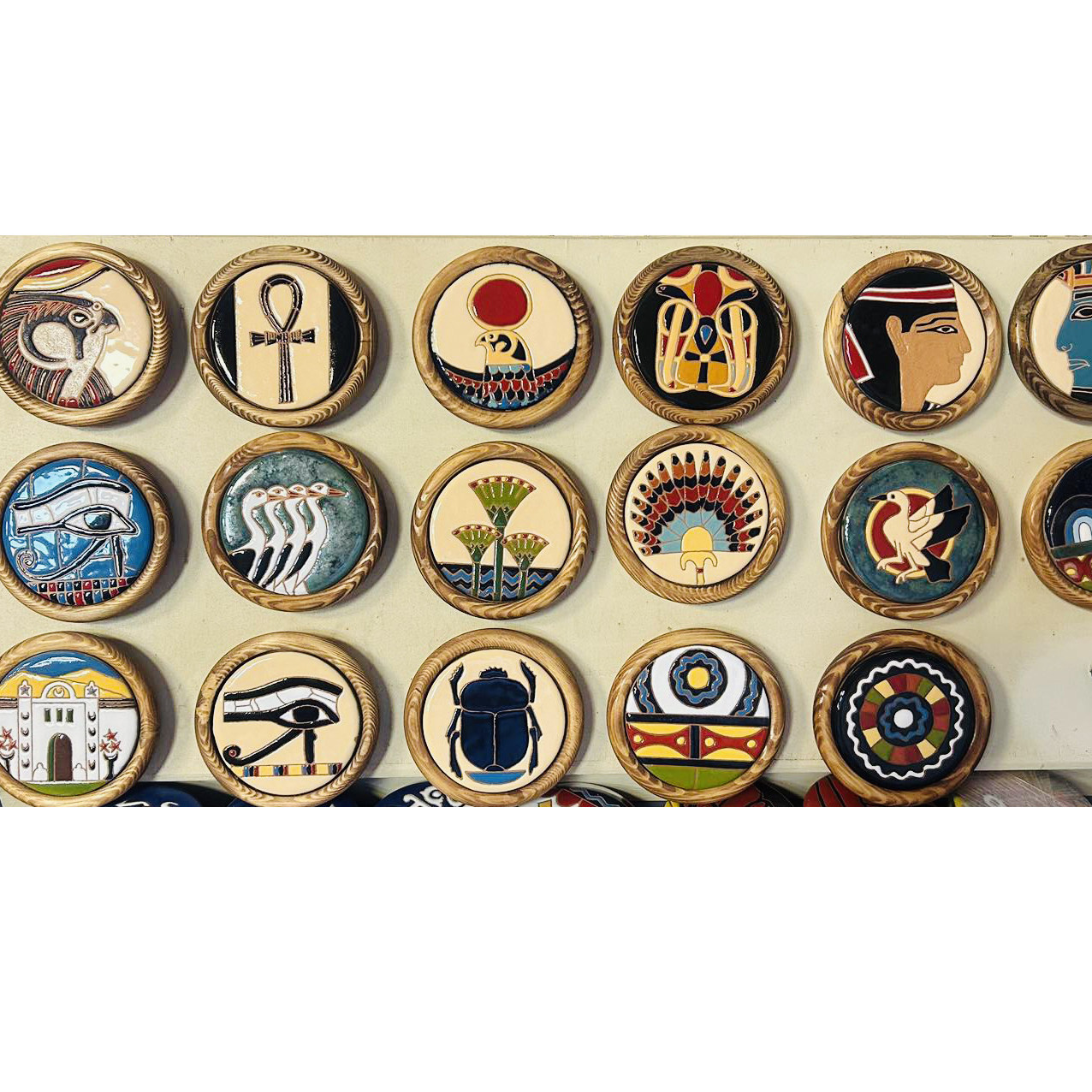 【埃及原产】古埃及众神特色手工艺陶瓷挂画摆件