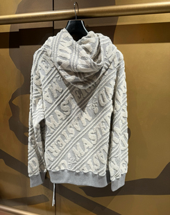 mastermind JAPAN 24SS春夏 提花满Logo帽衫男士宽松版型卫衣灰色