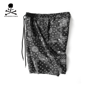 Mastermind World HK3经典四袋抽绳卡其短裤腰果花骷髅运动休闲裤