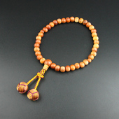 妙莲花日本念珠八宗通用片手念珠女用印尼白檀8mm双色小田卷 包邮