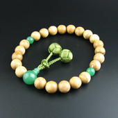 妙莲花日本御念珠真言宗手持台湾茉草绿东陵 包邮