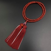 妙莲花日本御念珠临济宗女用108红玛瑙京都进口正绢流苏 包邮