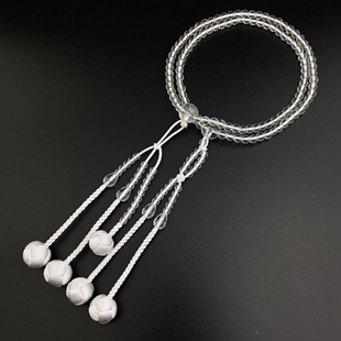 妙莲花日本御念珠日莲宗创价学会SGI女用128面白水晶小田卷包邮