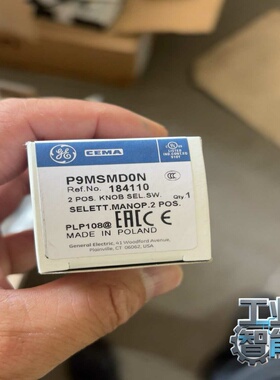 询价美国GE原装P9MSMD0N二位选择开关，型号184110，
