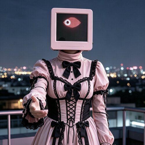 蓝牙led屏二次元漫展道具cosplay头套异头电视机头壳外壳模具外壳