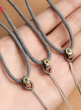 龙结S925银十二生肖本命佛手工吊