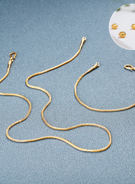 万能链肖邦链925纯银镀黄金锁骨链项链手链套装女饰品DIY链条