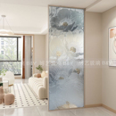 艺术玻璃浮雕刻玄关隔断别墅屏风简约立体玻璃鞋 柜移门钢化透光