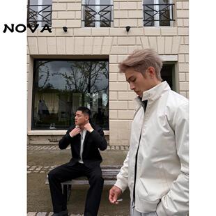 【意大利高端潮牌】立领夹克传统纹样藏文休闲纯色长袖外套上衣服