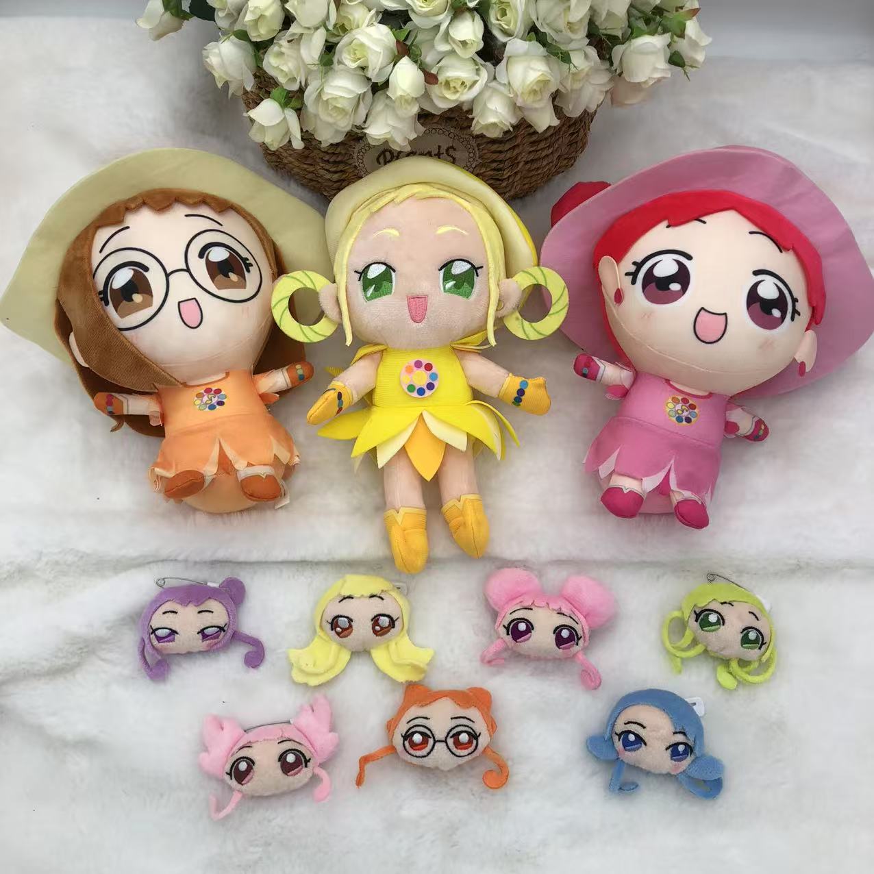 现货日单小魔女DoReMi玩偶娃娃别针大头公仔