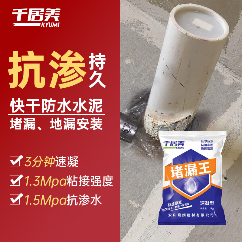 千居美堵漏王 补漏防漏速干水泥下水管卫生间水管材料防水堵漏宝图片