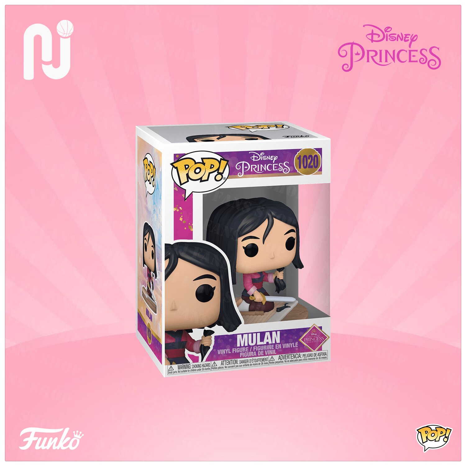 Funko Pop! Mulan/花木兰 迪士尼 迪斯尼 终极公主 公仔手办摆件