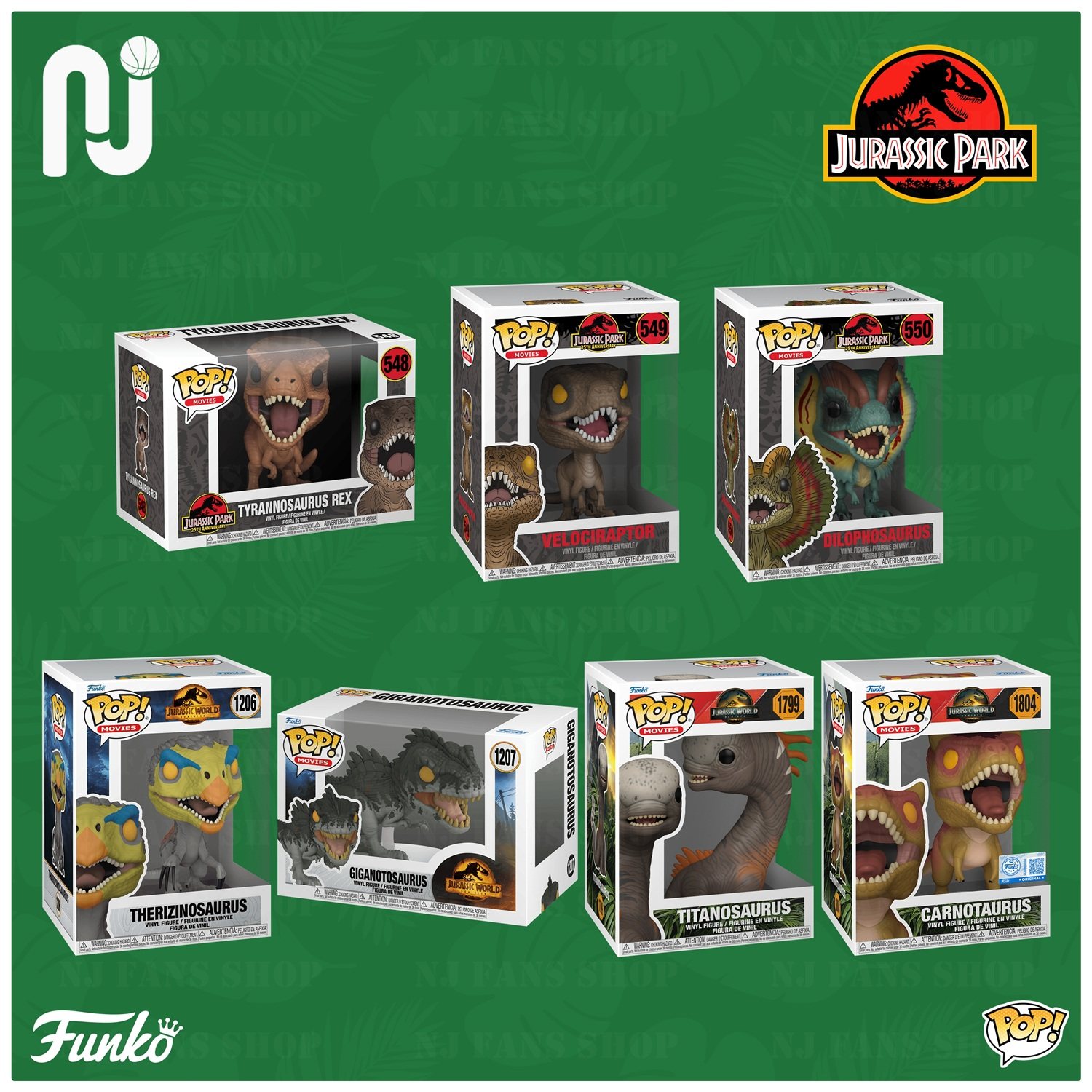 Funko Pop! Jurassic Park/World 侏罗纪公园/世界 公仔 恐龙玩具