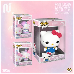 Funko Pop! Hello Kitty 凯蒂猫50周年 大号公仔手办入户装饰摆件