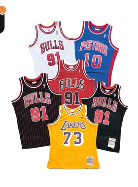 Mitchell&Ness MN 罗德曼 Rodman 活塞/公牛/湖人 球迷版 SW球衣