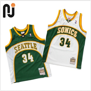 Mitchell&Ness MN 雷阿伦 0607赛季超音速队 复古 球迷版 SW球衣